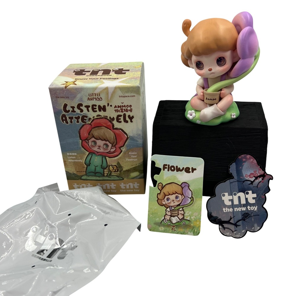 TNT Little Anmoo Listen Attentively Series Flower Bone Vinyl Figure Blind Box